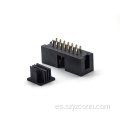 Conector de encabezado de caja de 2.54 mm dual fila recta